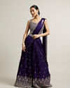 Festive Purple Georgette Lehenga